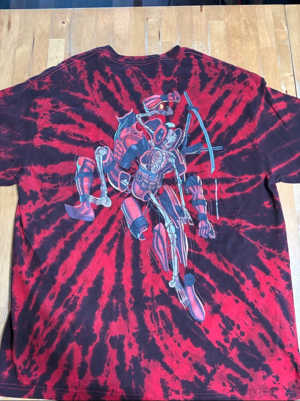 Primitive X Marvel Deadpool tie dye shirt